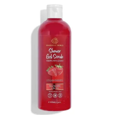 Душ Гел 500 мл. / Fragrance World Shower Gel Scrub Strawberry