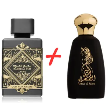 Lattafa Badee Al Oud For Glory + Athoor Al Alam Ameer Al Sahra 