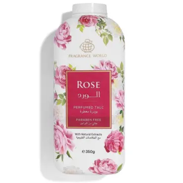 Парфюмен талк 350 гр. / Fragrance World Rose 